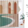 Morandi Color Waterproof Shower Curtain, Washable Shower Curtains