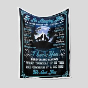 Night Wolves Blanket for Couple - An Amazing Man, Family Throw or Suitable for Home Decoration