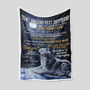 Night Wolves Couple Quilt Blanket For Boyfriend - Sofa Blanket