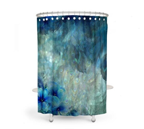 Peacock Essence Shower Curtain for Bathroom Decor, Home Decor