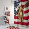Personalized Baseball Shower Curtain for Bathroom Decor, Home Decor