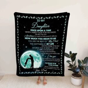 Personalized Blanket for Daughter From Dad - Great for Home Decoration