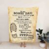 Personalized Bonus Dad Quilt Blanket - Great Gifts for Family