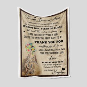 Personalized Bonus Mom Quilt Blanket For Mom - Bedroom Decor