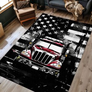 Personalized Firefighter Courage and Bravery Area Rug: Inspire Heroic Actions at Home, Firefighter Rugs for Living Room Bedroom, Firefighter Rectangular Rugs Full Size FR53