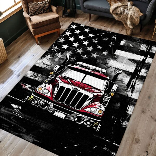 Personalized Firefighter Courage and Bravery Area Rug: Inspire Heroic Actions at Home, Firefighter Rugs for Living Room Bedroom, Firefighter Rectangular Rugs Full Size FR53