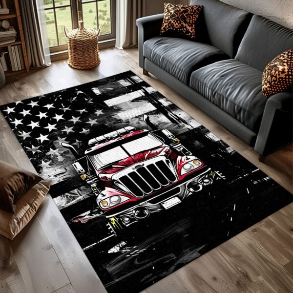 Personalized Firefighter Courage and Bravery Area Rug: Inspire Heroic Actions at Home, Firefighter Rugs for Living Room Bedroom, Firefighter Rectangular Rugs Full Size FR53