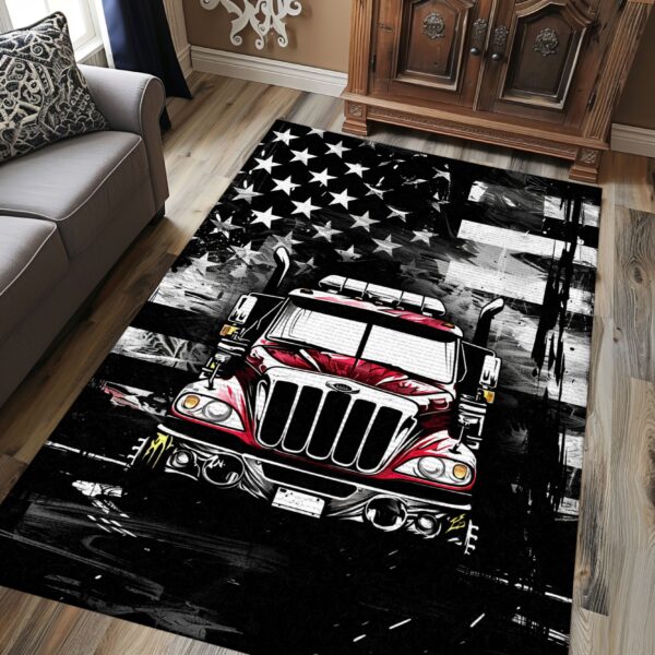 Personalized Firefighter Courage and Bravery Area Rug: Inspire Heroic Actions at Home, Firefighter Rugs for Living Room Bedroom, Firefighter Rectangular Rugs Full Size FR53