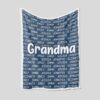 Personalized Grandma Blanket - Custom Name Family Blankets