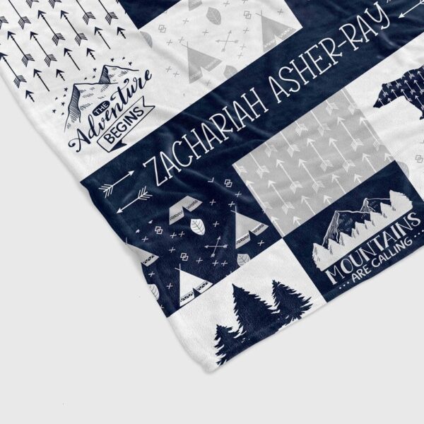 Personalized Name Adventure Quilt Blanket - Fun Gift for Baby