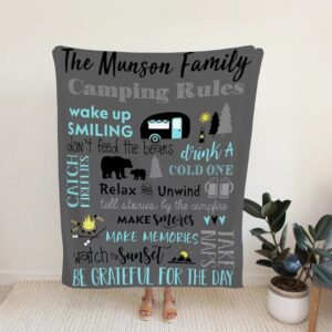 Personalized Name Camping Blanket - Perfect for Picnics