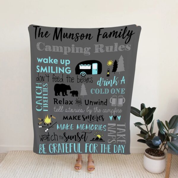 Personalized Name Camping Blanket - Perfect for Picnics