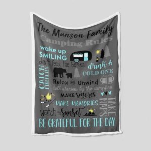 Personalized Name Camping Blanket - Perfect for Picnics