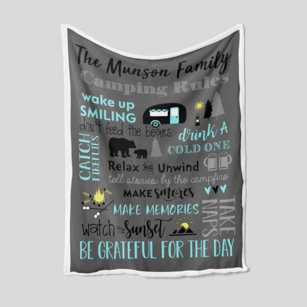 Personalized Name Camping Blanket - Perfect for Picnics