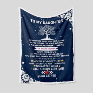 Personalized Name Dad Quilt Blanket For Daughter From Mom - Sofa Blanket