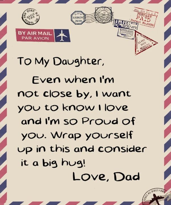 Personalized Name Dad Quilt Blanket For Daughter - Great Gifts for Family