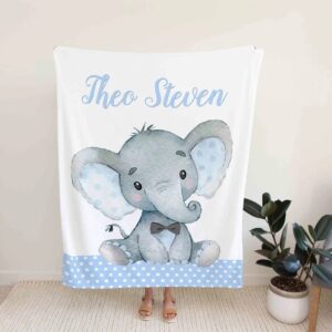 Personalized Name Quilt Bedding Set - Cute Baby Boy Blanket