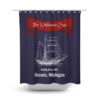 Personalized Nautical Shower Curtain for Bathroom Decor, Home Decor
