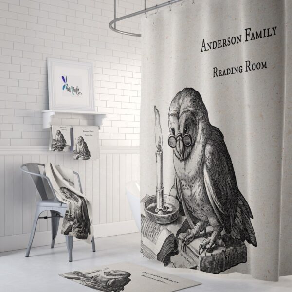 Personalized Owl Shower Curtains for Bathroom Decor, Home Decor