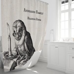 Personalized Owl Shower Curtains for Bathroom Decor, Home Decor