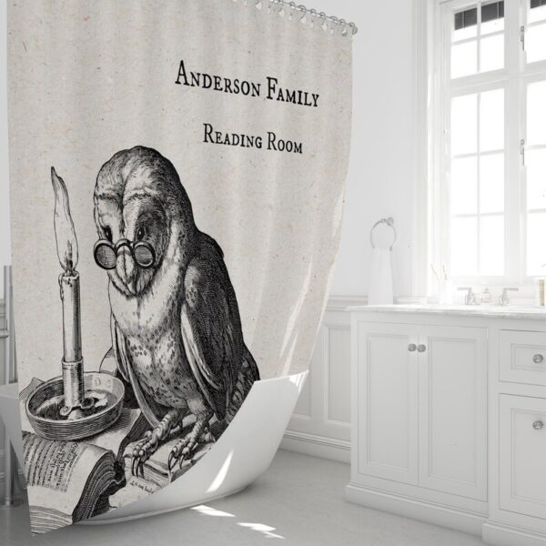 Personalized Owl Shower Curtains for Bathroom Decor, Home Decor