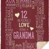 Personalized Quilt Blanket Bedding Set - Reasons I Love Being a Grandma, Personalized Grandma or Grandparent