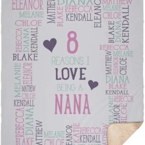Personalized Quilt Blanket Bedding Set - Reasons I Love Being a Grandma, Personalized Grandma or Grandparent