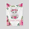 Personalized Rabbit Quilt Blanket - Custom Name, Custom Baby, Family, Gift For Kid or Great Gifts for Family