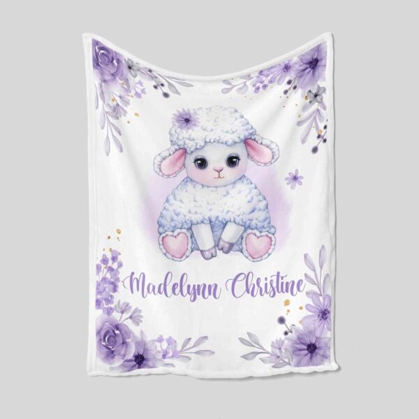 Personalized Sheep Quilt Blanket - Custom Baby Girl, Family or Suitable for Home Decoration