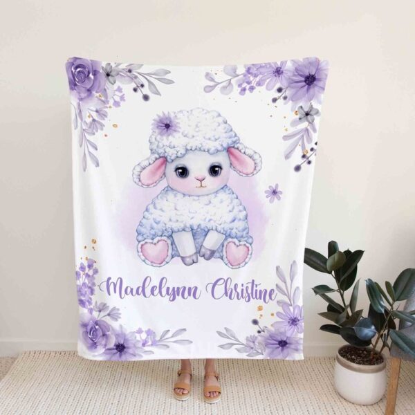 Personalized Sheep Quilt Blanket - Custom Baby Girl, Family or Suitable for Home Decoration