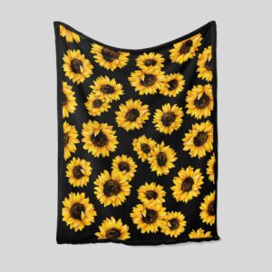 Personalized Sunflower Quilt Blanket - Baby, Family, Birthday Gifts or Christmas