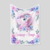 Personalized Unicorn Quilt Blanket - Custom Baby Girl, Family or Perfect for Bedroom Decor