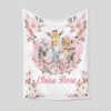 Personalized Woodland Safari Baby Quilt - Custom Name, Lion, Elephant, Giraffe, Monkey or Suitable for Home Decoration