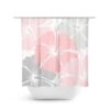 Pink And Gray Shower Curtain, Floral Shower Curtain, Shower Curtain Art, Pink Bathroom Decor, Hibiscus Shower Curtain