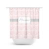 Pink White Gray Damask Shower Curtain, Pink White Bathroom, Custom Bathroom Decor, Personalized Shower Decor, Pink Gray Bathroom