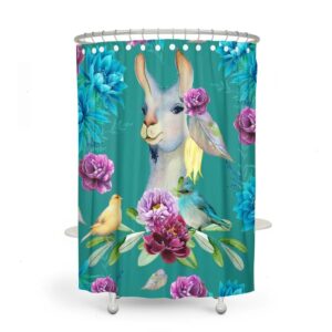 Pretty Llama Shower Curtain for Bathroom Decor, Home Decor