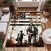 Quality Time: Firefighter-Themed Rugs for Father and Son, Firefighter Rugs for Living Room Bedroom, Firefighter Rectangular Rugs Full Size FR110