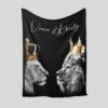Queen And King Lion Quilt Blanket - Monogrammed, Family Throw or Suitable for Home Decoration