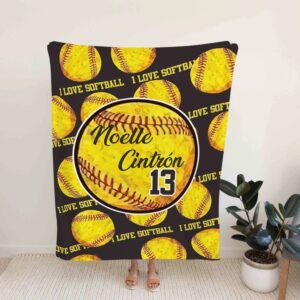 Quilt Blanket - Softball, Baseball, Family or Great Gifts for Family