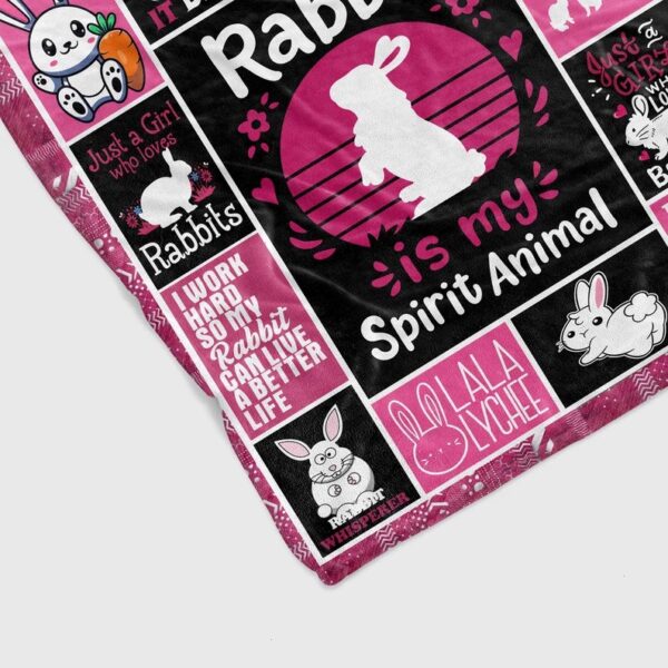 Rabbit Spirit Animal Quilt Blanket - Custom Name, Carrot, Baby or Perfect for Bedroom Decor