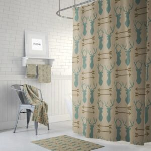 Rustic Deer Shower Curtain for Bathroom Decor, Home Decor