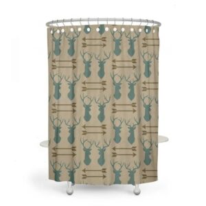 Rustic Deer Shower Curtain for Bathroom Decor, Home Decor