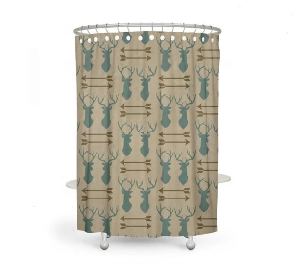 Rustic Deer Shower Curtain for Bathroom Decor, Home Decor