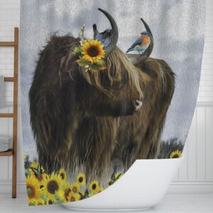 Scottish Highlander Shower Curtain for Bathroom Decor, Home Decor