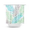 Sea Glass Shower Curtain, Green Blue Gray Bathroom Decor, Palm Tree Leaves Shower Curtain, Tropical Bathroom, Guest Bathroom
