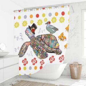 Sea Turtle Shower Curtain for Bathroom Decor, Home Decor
