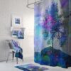 Seaside Sunset Shower Curtain for Bathroom Decor, Home Decor