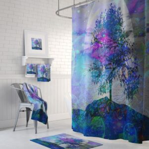 Seaside Sunset Shower Curtain for Bathroom Decor, Home Decor