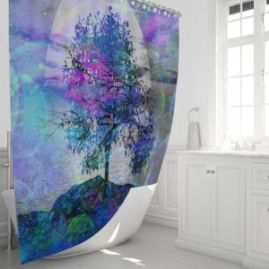 Seaside Sunset Shower Curtain for Bathroom Decor, Home Decor