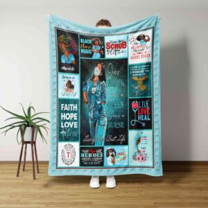 She Is Queen Black Nurse Quilt Blanket - Great Gifts for Family or Home Decoration